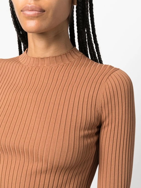Nanushka Bardia ribbed knitted top - Brown - zdjęcie produktu nr 1
