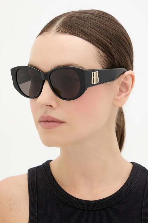 Balenciaga okulary przeciwsłoneczne damskie kolor czarny BB0455S - zdjęcie produktu nr 1