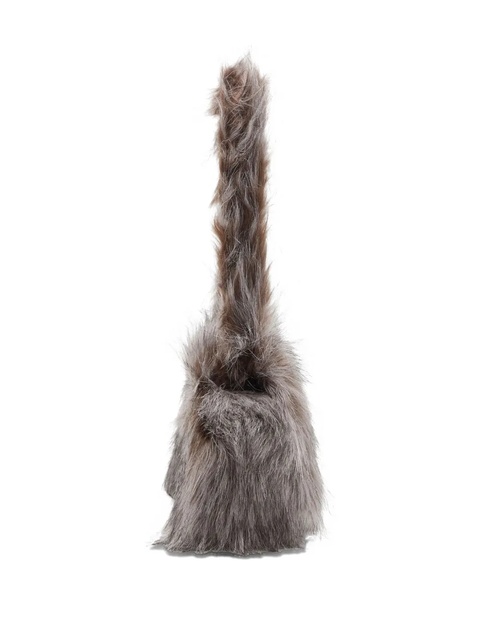 Diesel faux-fur top-handle shoulder bag - Brown - zdjęcie produktu nr 2