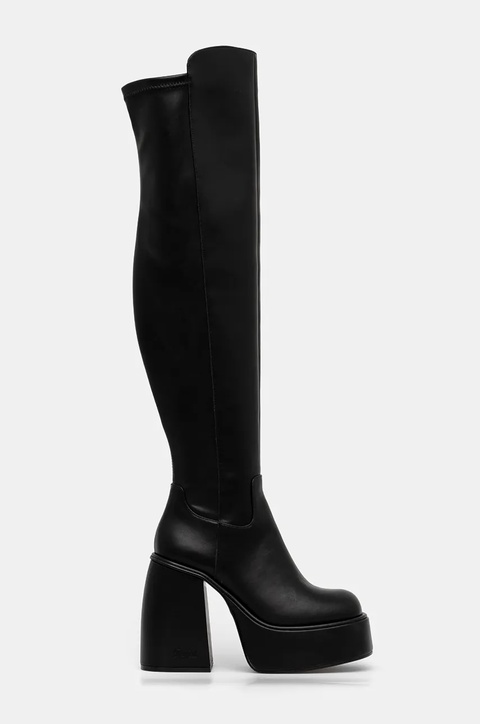 Buffalo kozaki Heart Stretch Boot damskie kolor czarny na słupku 1220062-BLK - zdjęcie produktu nr 2
