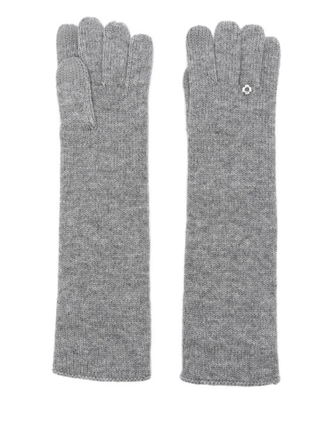 Maje flower-embellished wool gloves - Grey - zdjęcie produktu nr 1