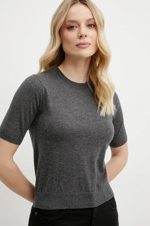 Weekend Max Mara kardigan wełniany damski kolor szary lekki 2515381011600 - zdjęcie produktu nr 2