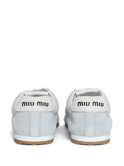 Miu Miu lace-up suede sneakers - Blue - zdjęcie produktu nr 2