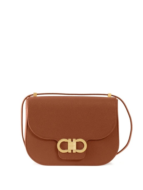 Ferragamo mini Double Gancini shoulder bag - Cognac - zdjęcie produktu nr 1