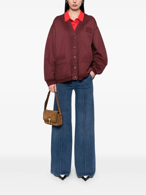 Miu Miu logo-patch sweatshirt - Red - zdjęcie produktu nr 2