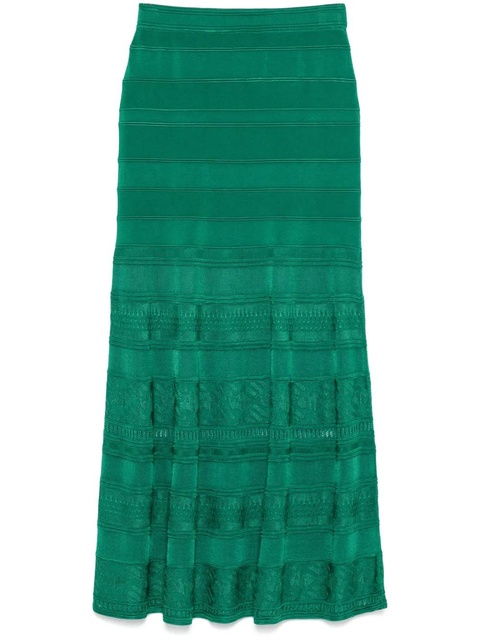 SANDRO decorative-knit maxi skirt - Green - zdjęcie produktu nr 1