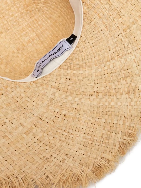 Ruslan Baginskiy fringed straw hat - Neutrals - zdjęcie produktu nr 2