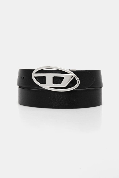 Diesel pasek skórzany dwustronny OVAL D LOGO B-1DR W REV II damski kolor czarny X09874.P1245 - zdjęcie produktu nr 1
