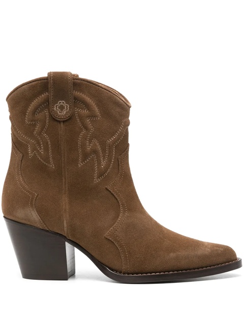 Maje 65mm Western suede boots - Brown - zdjęcie produktu nr 1