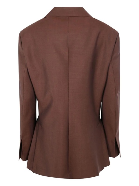 Róhe Dual Tone Piqué Overlap blazer - Brown - zdjęcie produktu nr 2