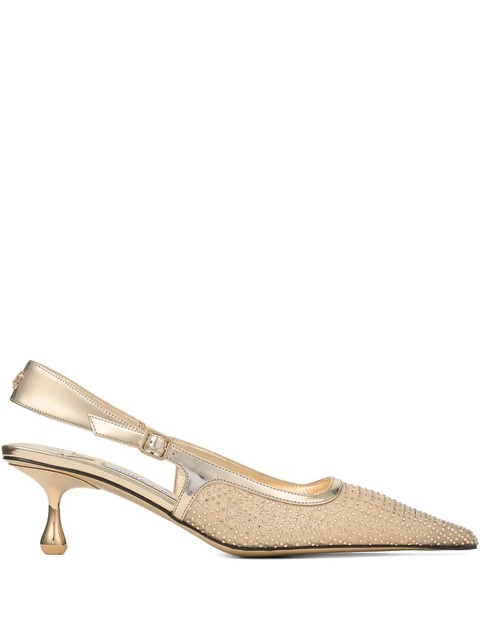 Jimmy Choo 50mm Amel slingback pumps - Gold - zdjęcie produktu nr 1