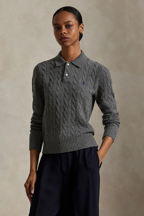 Polo Ralph Lauren sweter wełniany damski kolor szary lekki 211972132 - zdjęcie produktu nr 1