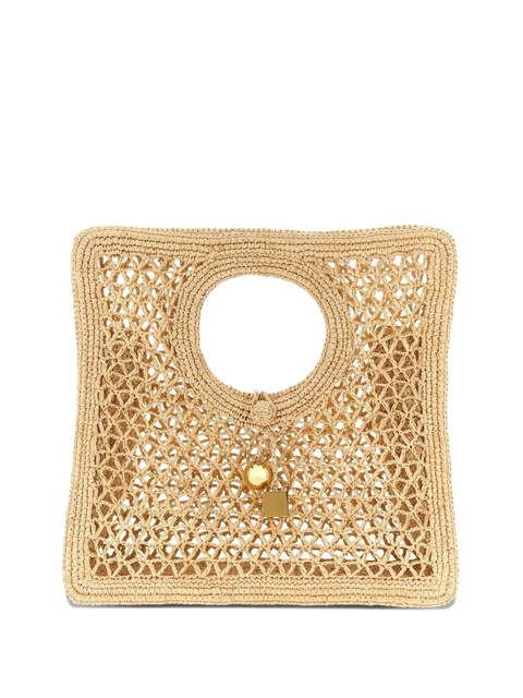 Jacquemus small The Spiaggia circular-handle crochet tote bag - Neutrals - zdjęcie produktu nr 1