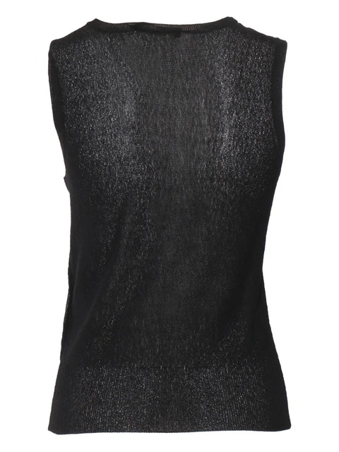 Max Mara round-neck sleeveless top - Black - zdjęcie produktu nr 1