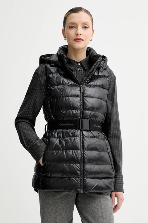 Calvin Klein bezrękawnik kolor czarny przejściowy LV044D562G - zdjęcie produktu nr 1