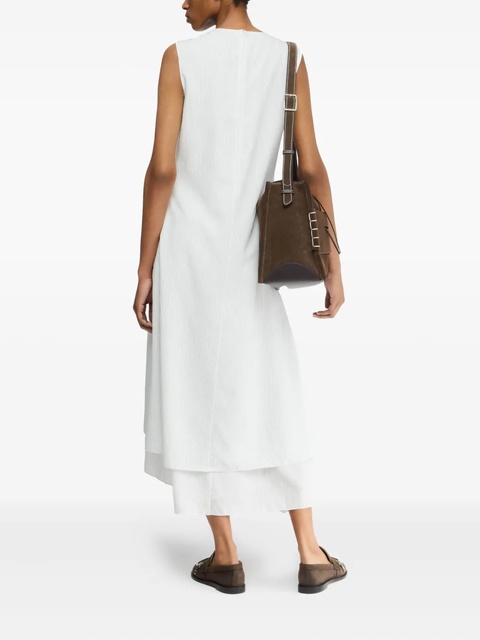JW Anderson tie-neck ruffled dress - White - zdjęcie produktu nr 2