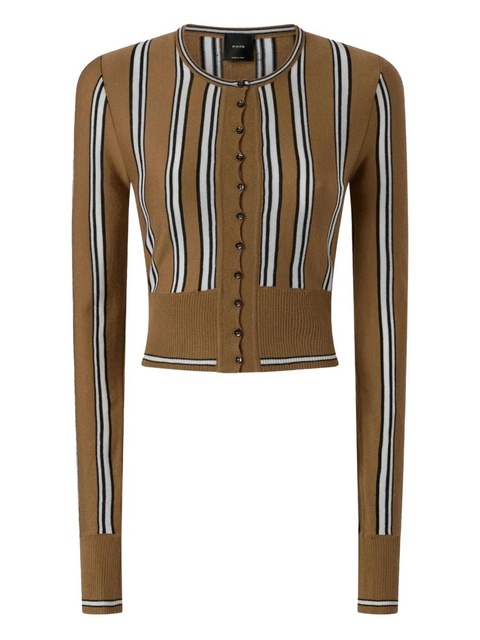 PINKO striped button cardigan - Brown - zdjęcie produktu nr 1