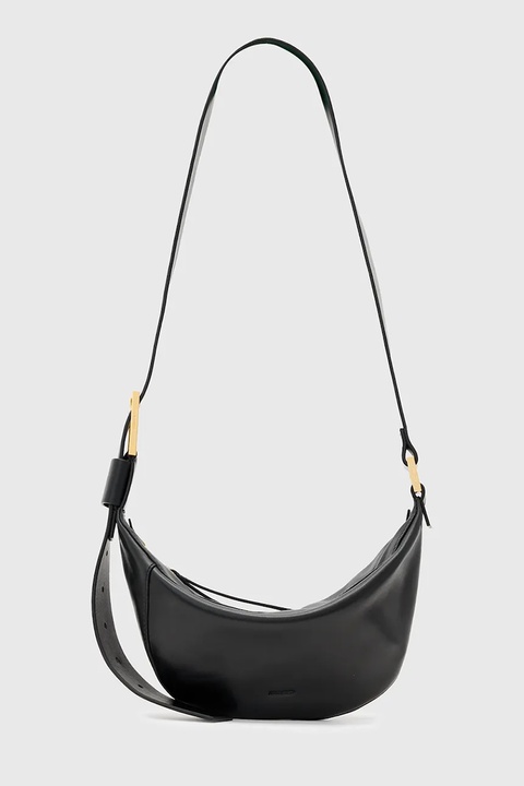 AllSaints torebka skórzana LUNA kolor czarny W192XD - zdjęcie produktu nr 1