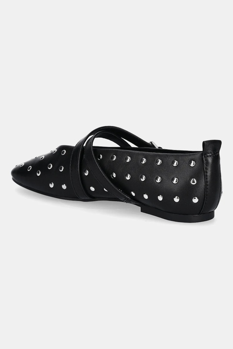 Tommy Jeans baleriny skórzane MARYJANE STUDDED BALLERINA kolor czarny EN0EN02886 - zdjęcie produktu nr 1