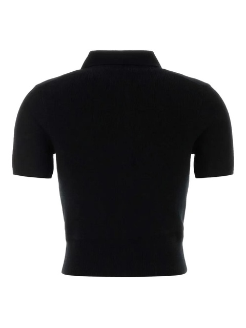 Alexander Wang wool polo-neck cardigan - Black - zdjęcie produktu nr 2