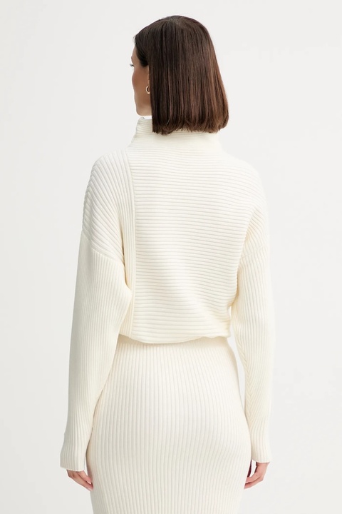 Twinset sukienka z wełną kolor beżowy mini dopasowana 252LI3QAA - zdjęcie produktu nr 2