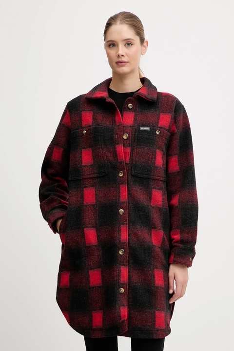 Columbia kurtka koszulowa Wildest Venture kolor czerwony przejściowa 2136171 - zdjęcie produktu nr 1