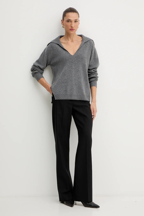 BOSS sweter wełniany kolor szary z golfem 50547882 - zdjęcie produktu nr 2