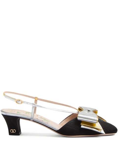 Valentino Garavani 45mm Bowow slingback pumps - Black - zdjęcie produktu nr 1