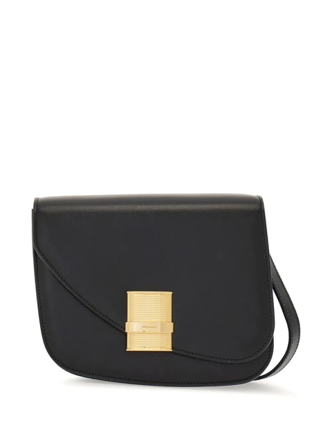 Ferragamo small Asymmetric leather crossbody bag - Black - zdjęcie produktu nr 1