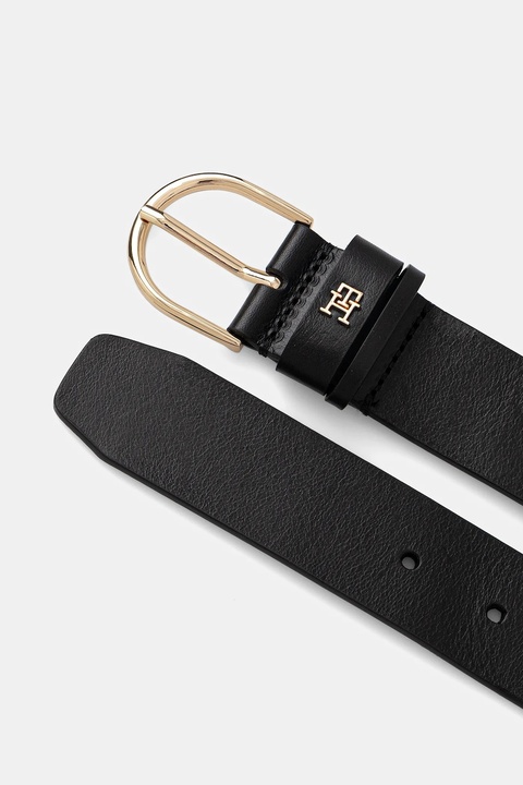 Tommy Hilfiger pasek skórzany damski kolor czarny AW0AW17757 - zdjęcie produktu nr 1