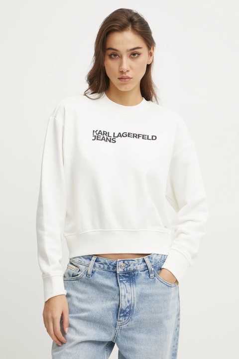 Karl Lagerfeld Jeans bluza damska kolor biały z nadrukiem A1W20005 - zdjęcie produktu nr 1