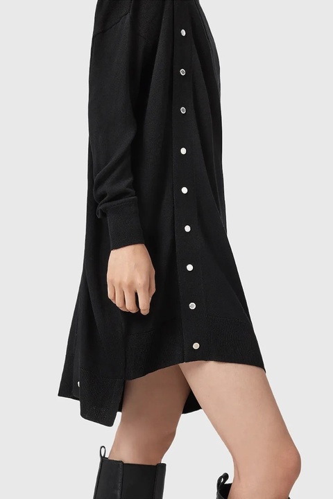 AllSaints sukienka wełniana UMI kolor czarny mini dopasowana W071DD - zdjęcie produktu nr 1