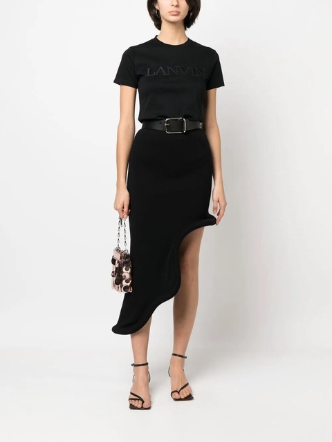 Lanvin logo-lettering cotton T-shirt - Black - zdjęcie produktu nr 2