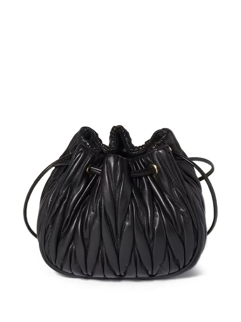 Miu Miu Matelassé nappa leather pouch - Black - zdjęcie produktu nr 2