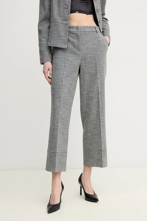 Joseph Ribkoff spodnie damskie kolor szary proste high waist 244007 - zdjęcie produktu nr 1