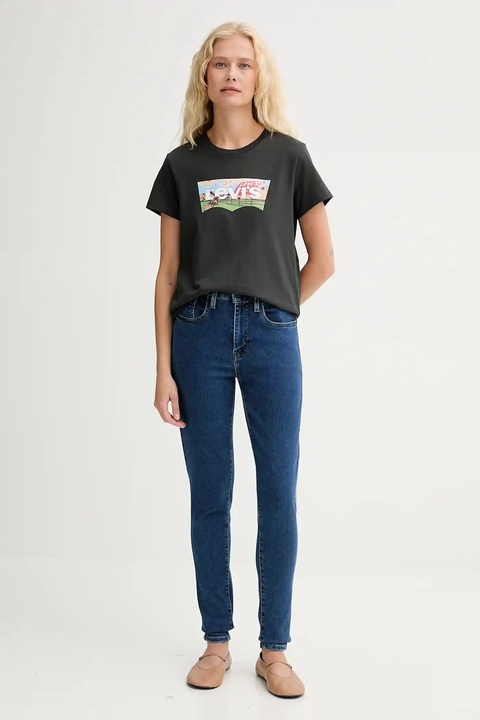 Levi's jeansy 721 HIGH RISE SKINNY damskie kolor niebieski 18882.0928 - zdjęcie produktu nr 2