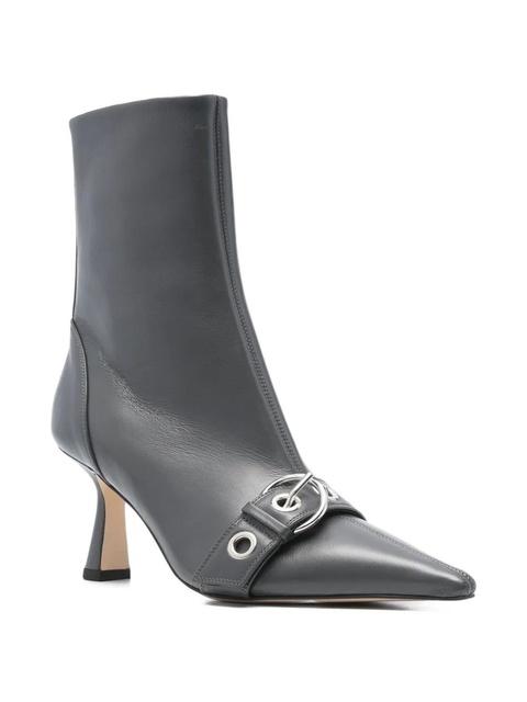Aeyde 75mm buckle-detail pointed-toe boots - Grey - zdjęcie produktu nr 2