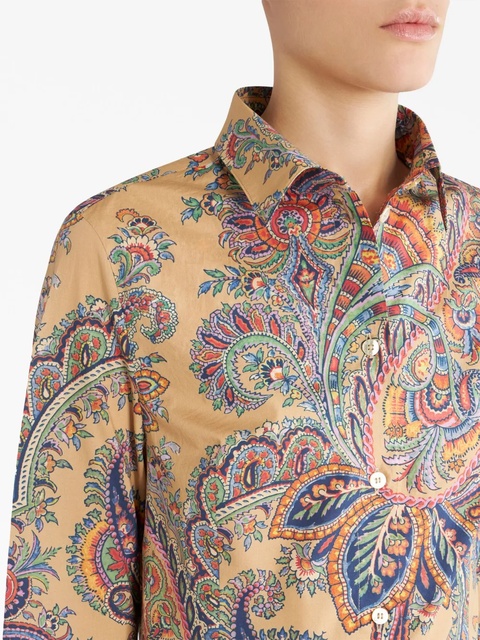 ETRO paisley-print buttoned shirt - Brown - zdjęcie produktu nr 2