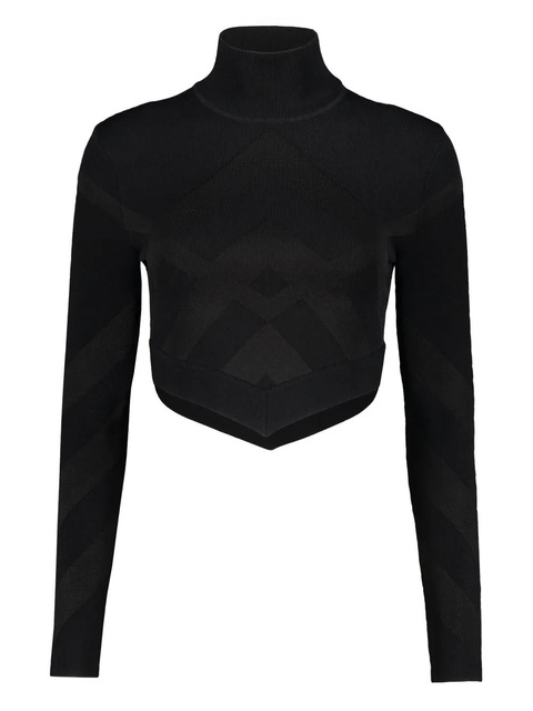 Burberry patterned-jacquard T-shirt - Black - zdjęcie produktu nr 1