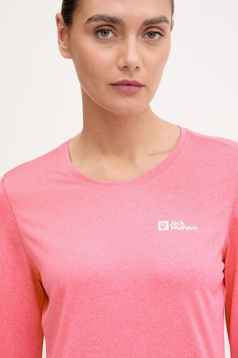 Jack Wolfskin longsleeve sportowy Sky Thermal kolor różowy 1808961 - zdjęcie produktu nr 2
