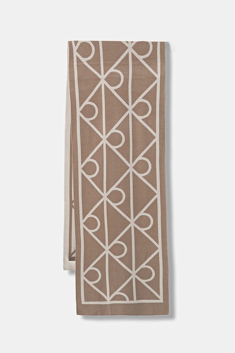 Calvin Klein szalik damski kolor beżowy wzorzysty LV04F8076G - zdjęcie produktu nr 2