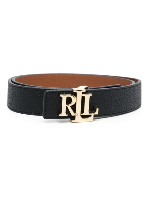 Lauren Ralph Lauren logo-buckle reversible leather belt - Black - zdjęcie produktu nr 1
