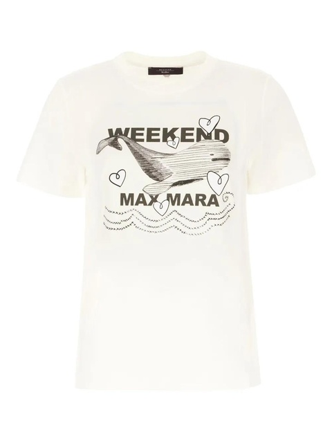 Weekend Max Mara graphic-print cotton T-shirt - Neutrals - zdjęcie produktu nr 1