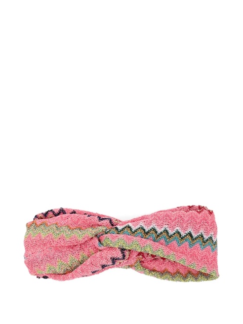 Missoni zigzag-knitted headband - Pink - zdjęcie produktu nr 1