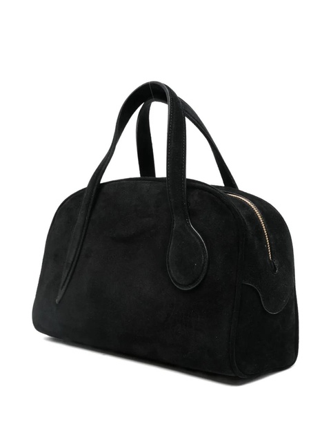 Liffner mini suede satchel bag - Black - zdjęcie produktu nr 1