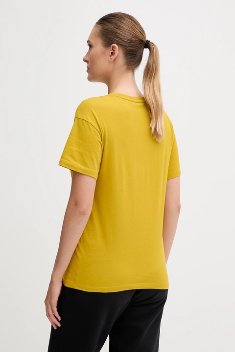 Napapijri t-shirt bawełniany S-Nina damski kolor żółty NP0A4H87Y1O1 - zdjęcie produktu nr 2
