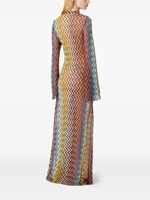 Missoni zigzag-pattern dress - Yellow - zdjęcie produktu nr 2