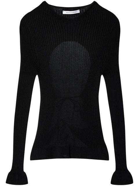 Cecilie Bahnsen Jayla knitted top - Black - zdjęcie produktu nr 2