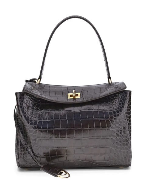 Balenciaga medium crocodile-effect shoulder bag - Brown - zdjęcie produktu nr 1