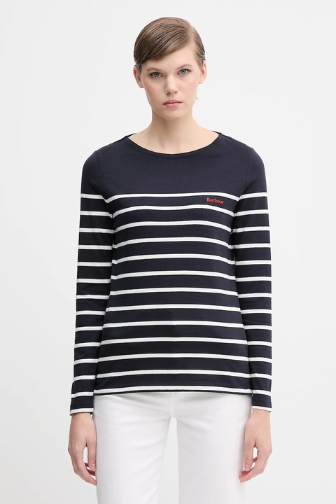 Barbour longsleeve bawełniany BRADLEY kolor granatowy LML0892 - zdjęcie produktu nr 1